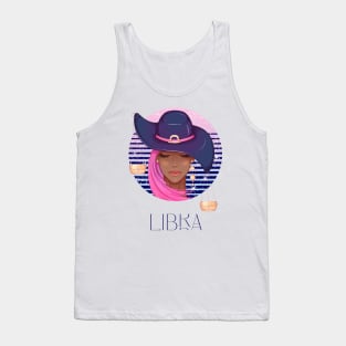 Libra Zodiac Sign | Circle Beautiful Girl Tank Top